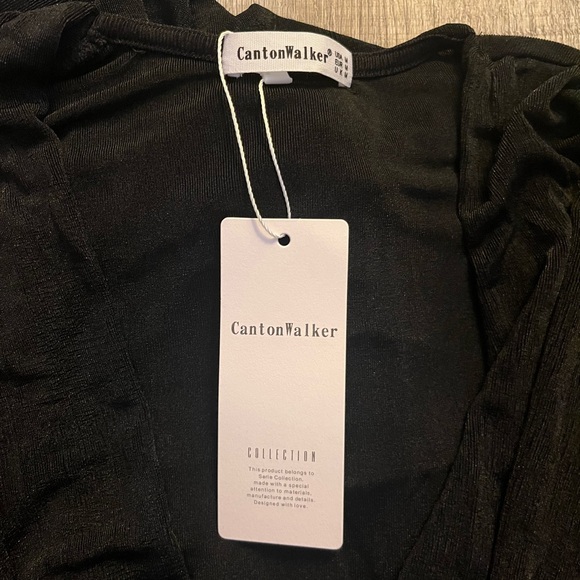 Black Plunge Dress - Picture 5 of 5